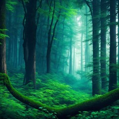 beautiful deep forest view background