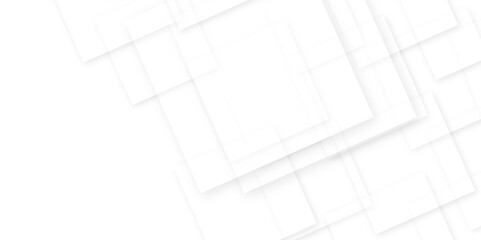 Abstract background with white and gray color technology modern background design . Geometric background with squares in bright light with soft shadows as pattern. Template for branding business