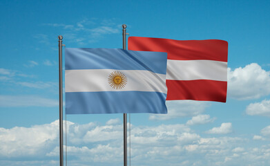 Austria and Argentina flag