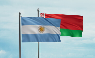 Belarus and Argentina flag