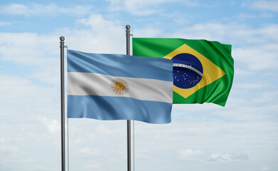 Brazil and Argentina flag