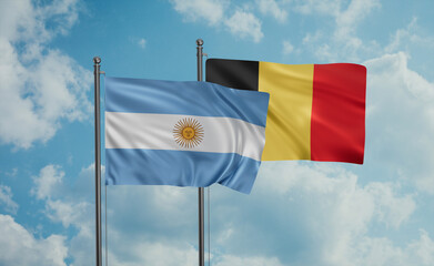 Belgium and Argentina flag