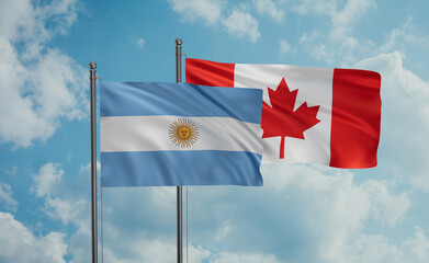 Canada and Argentina flag