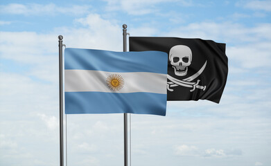 Pirate and Argentina flag