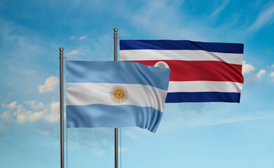 Costa Rico and Argentina flag