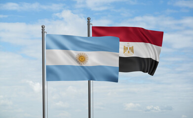 Egypt and Argentina flag