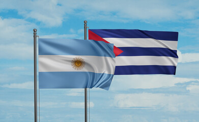 Cuba and Argentina flag