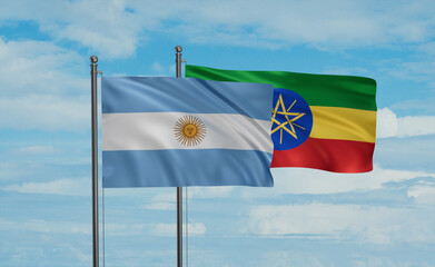 Ethiopia and Argentina flag