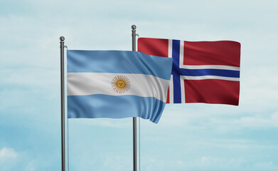 Norway and Argentina flag