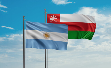 Oman and Argentina flag