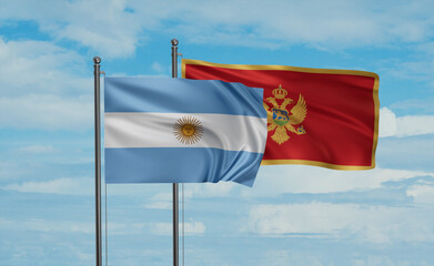 Montenegro and Argentina flag
