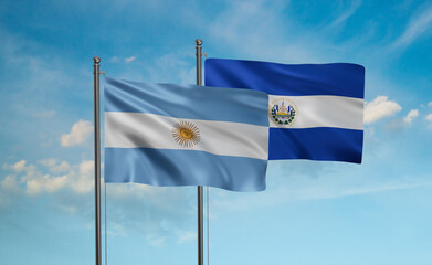 Salvador and Argentina flag