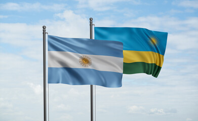 Rwanda and Argentina flag