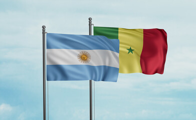 Senegal and Argentina flag