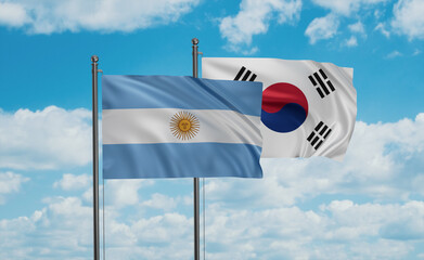 South Korea and Argentina flag