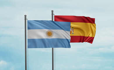 Spain and Argentina flag