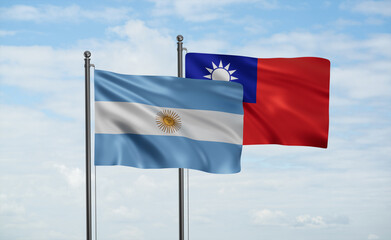Taiwan and Argentina flag