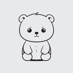 Fototapeta na wymiar Teddy Bear Logo Design