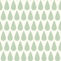 Vector seamless pattern with abstract raindrop shapes