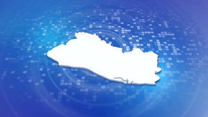 El Salvador 3D Map on Minimal Corporate Background
Multi Purpose Background with Ripples and Boxes with 3D Country Map
Useful for Politics, Elections, Travel, News and Sports Events
