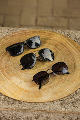 Sunglasses Dark Color Red Blue Modern Various Shapes outdoor Still