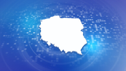 Poland 3D Map on Minimal Corporate Background
Multi Purpose Background with Ripples and Boxes with 3D Country Map
Useful for Politics, Elections, Travel, News and Sports Events
