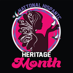 hispanic heritage month tshart vector