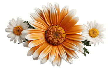 Isolated Chamomile Flower White Daisy on Transparent Background. Generative AI