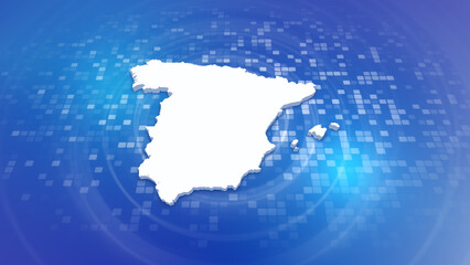 Spain 3D Map on Minimal Corporate Background
Multi Purpose Background with Ripples and Boxes with 3D Country Map
Useful for Politics, Elections, Travel, News and Sports Events
