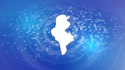 Tunisia 3D Map on Minimal Corporate Background
Multi Purpose Background with Ripples and Boxes with 3D Country Map
Useful for Politics, Elections, Travel, News and Sports Events
