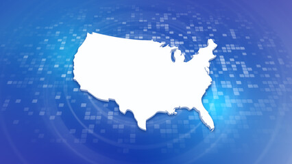 United States of America 3D Map on Minimal Corporate Background
Multi Purpose Background with Ripples and Boxes with 3D Country Map
Useful for Politics, Elections, Travel, News and Sports Events
