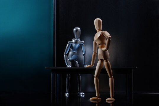 Image of interrogation using artists dummies