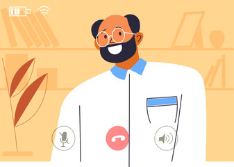 Telemedicine and online doctor service vector