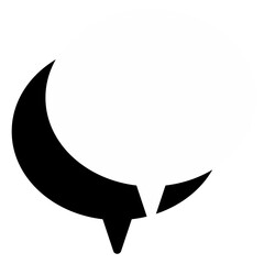 bubble speech icon with shadow, blank bubble speech element design 