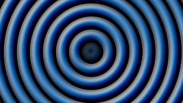 3D Tunnel Radio waves in blue color
