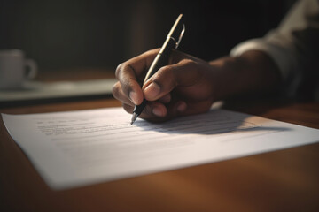 Official Business Contract Signing: Business Person at Contract Signing Ceremony - AI generated