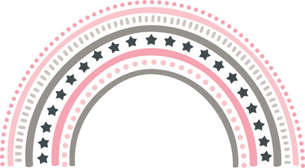 Flat Rainbow Doodle Vector