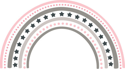 Flat Rainbow Doodle Vector