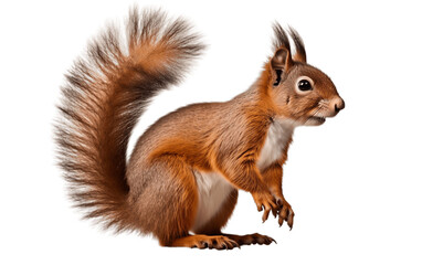 Isolated Squirrel Portraits Multiple Angles and Side Views, Transparent Background. Generative Ai - obrazy, fototapety, plakaty