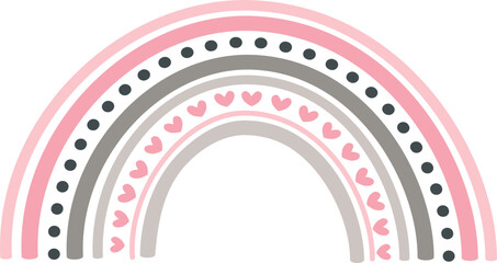 Flat Rainbow Doodle Vector