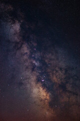 Milky way stars photographed with wide angle lens.