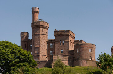 Inverness, Scotland, UK.  3 June 2023. Inverness Castle built of red sandstone and stands above the River Ness.