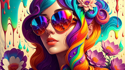 The girl with the glasses, the summer vibe.