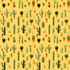 seamless cactus texture tile