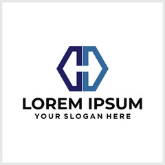 Letter H logo icon vector design.Modern creative line art letter H logo.