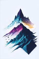 Mountains peak. AI generated illustration