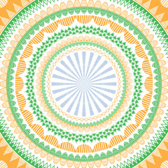 Tricolor Mandala Independence Day India
