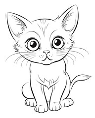 a drawing of a cat