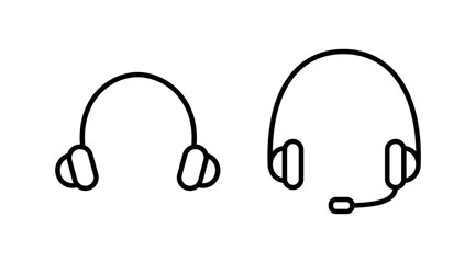 Headphone icon vector. headphones earphones icon. headset