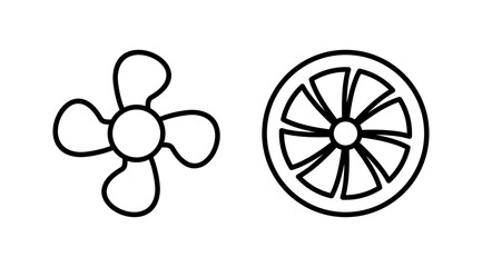 Fan icon vector. blower icon. propeller. ceiling